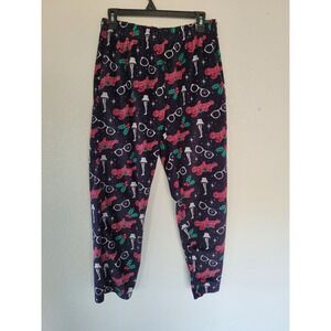 A Christmas Story Pajama Pants‎ Women's Blue Elastic Waist Holiday Medium #21